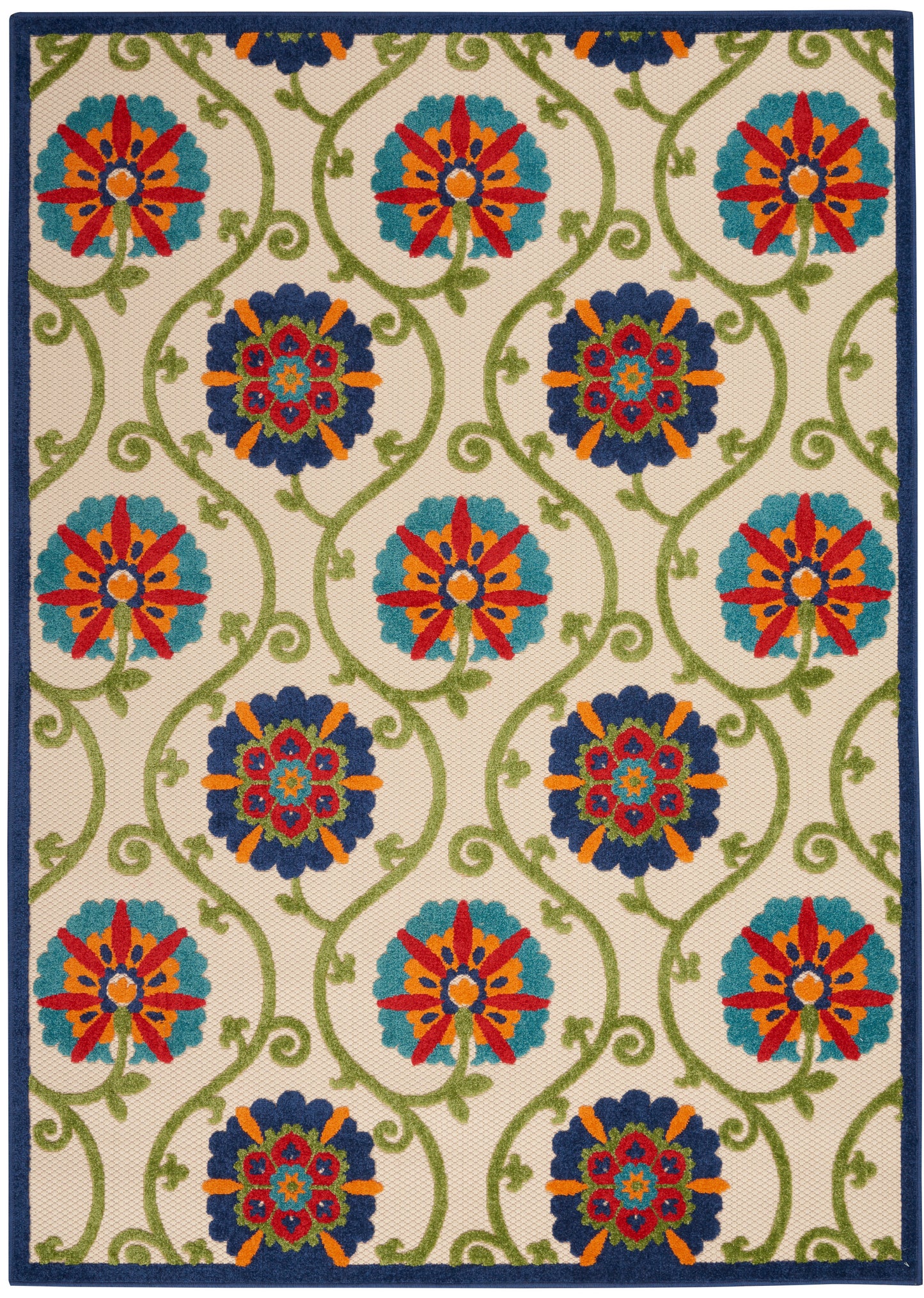 Nourison Home Aloha ALH19 Contemporary Floral Indoor/Outdoor Area Rug