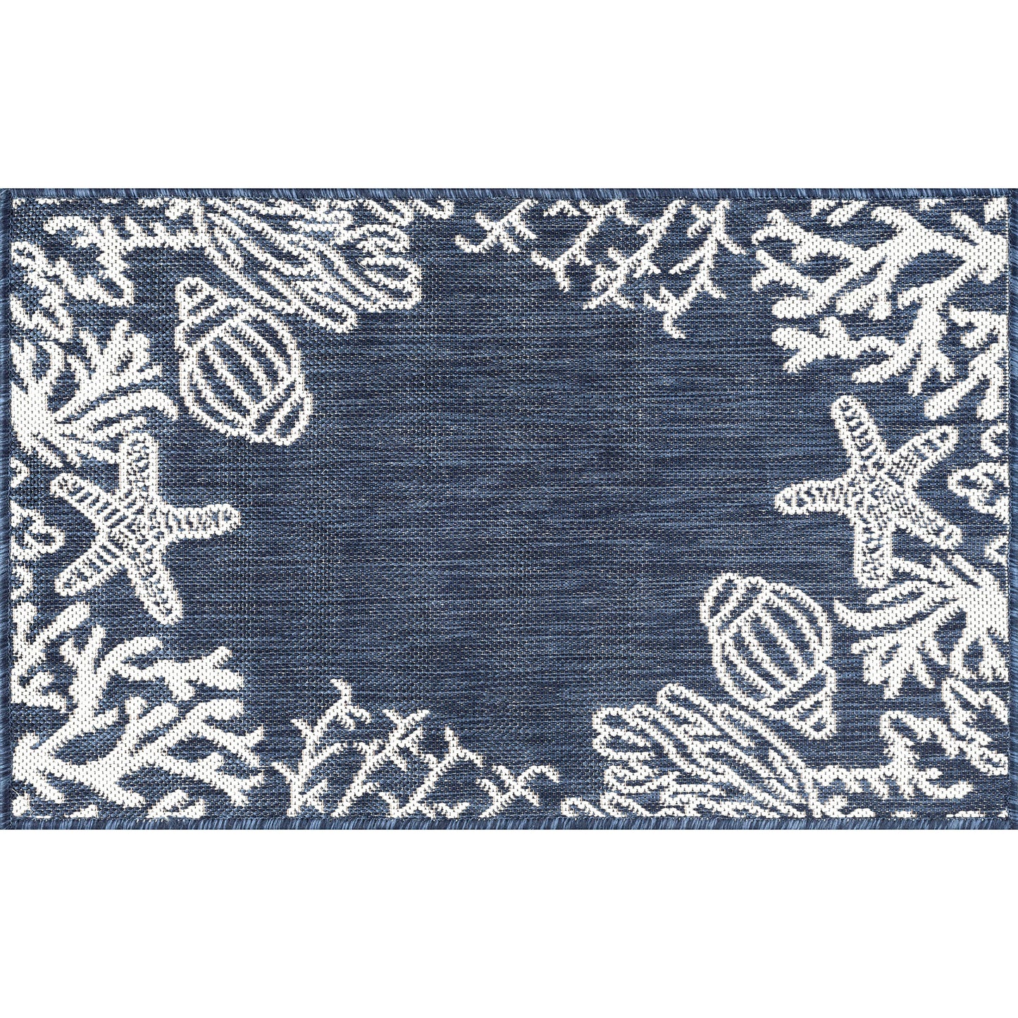 Tayse Coastal Area Rug ECO15-Biscayne Novelty Flat Weave Indoor/Outdoor Polypropylene