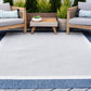 Tayse Solid Border Area Rug ECO12-Dania Transitional Flat Weave Indoor/Outdoor Polypropylene