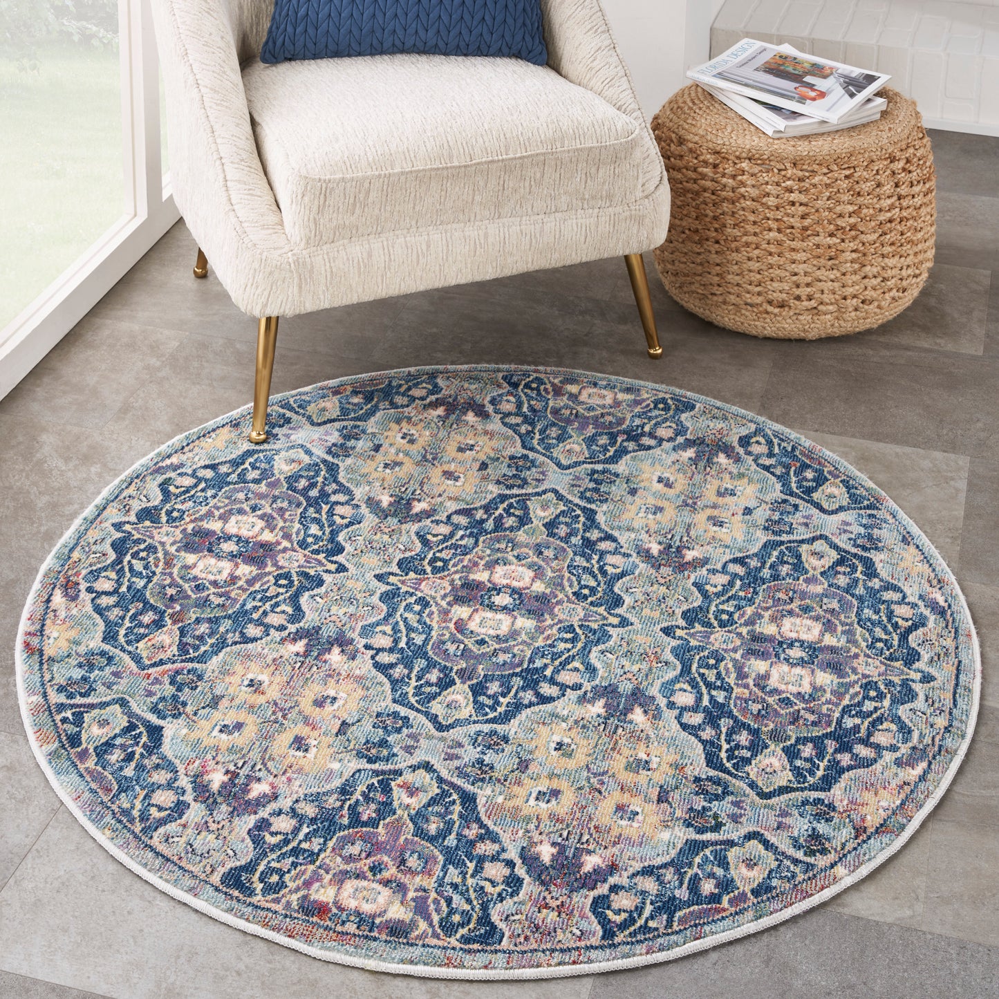 Ankara Global ANR16 Machine Made Synthetic Blend Indoor Area Rug By Nourison Home From Nourison Rugs