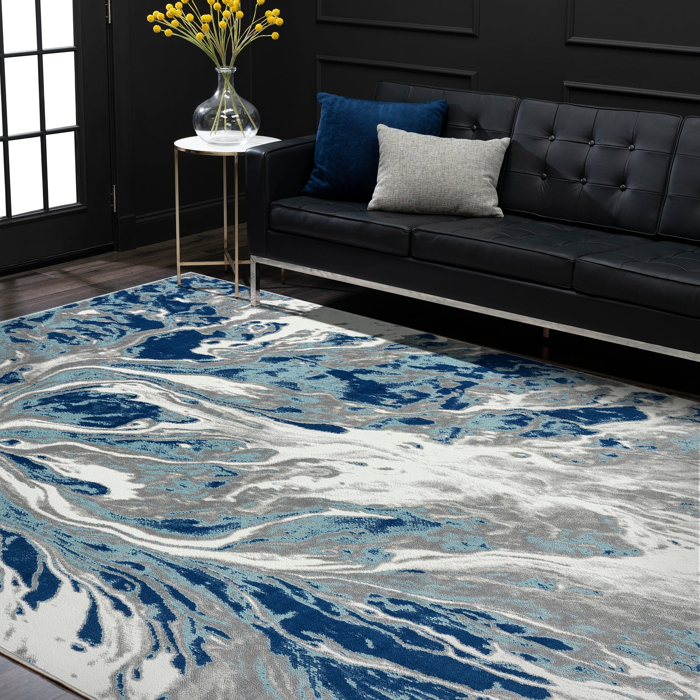 Tayse Abstract Area Rug TML11-Colton Contemporary Cut Pile Indoor Polypropylene