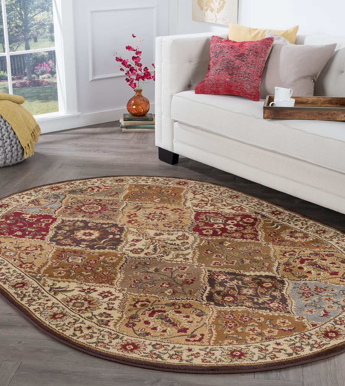 Tayse Abstract Area Rug ELG51-Cambridge Traditional Cut Pile Indoor Polypropylene