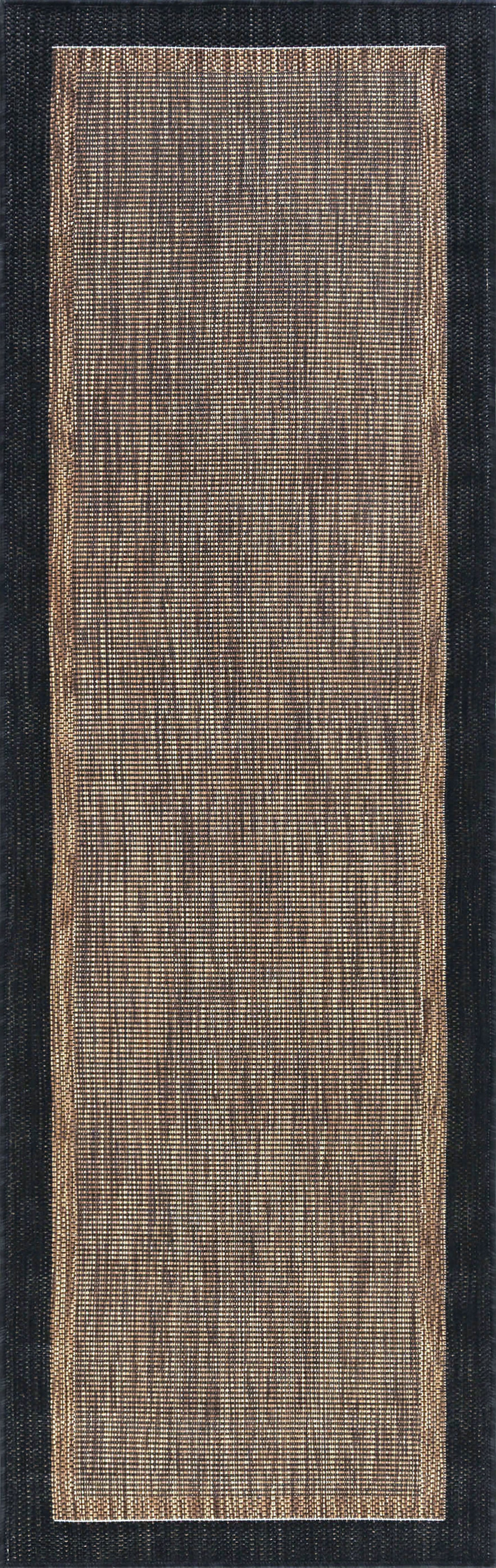 Tayse Solid Border Area Rug ECO12-Dania Transitional Flat Weave Indoor/Outdoor Polypropylene