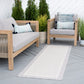 Tayse Solid Border Area Rug ECO12-Dania Transitional Flat Weave Indoor/Outdoor Polypropylene