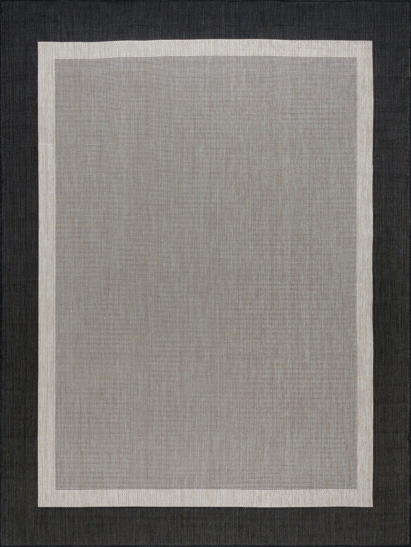 Tayse Solid Border Area Rug ECO12-Dania Transitional Flat Weave Indoor/Outdoor Polypropylene