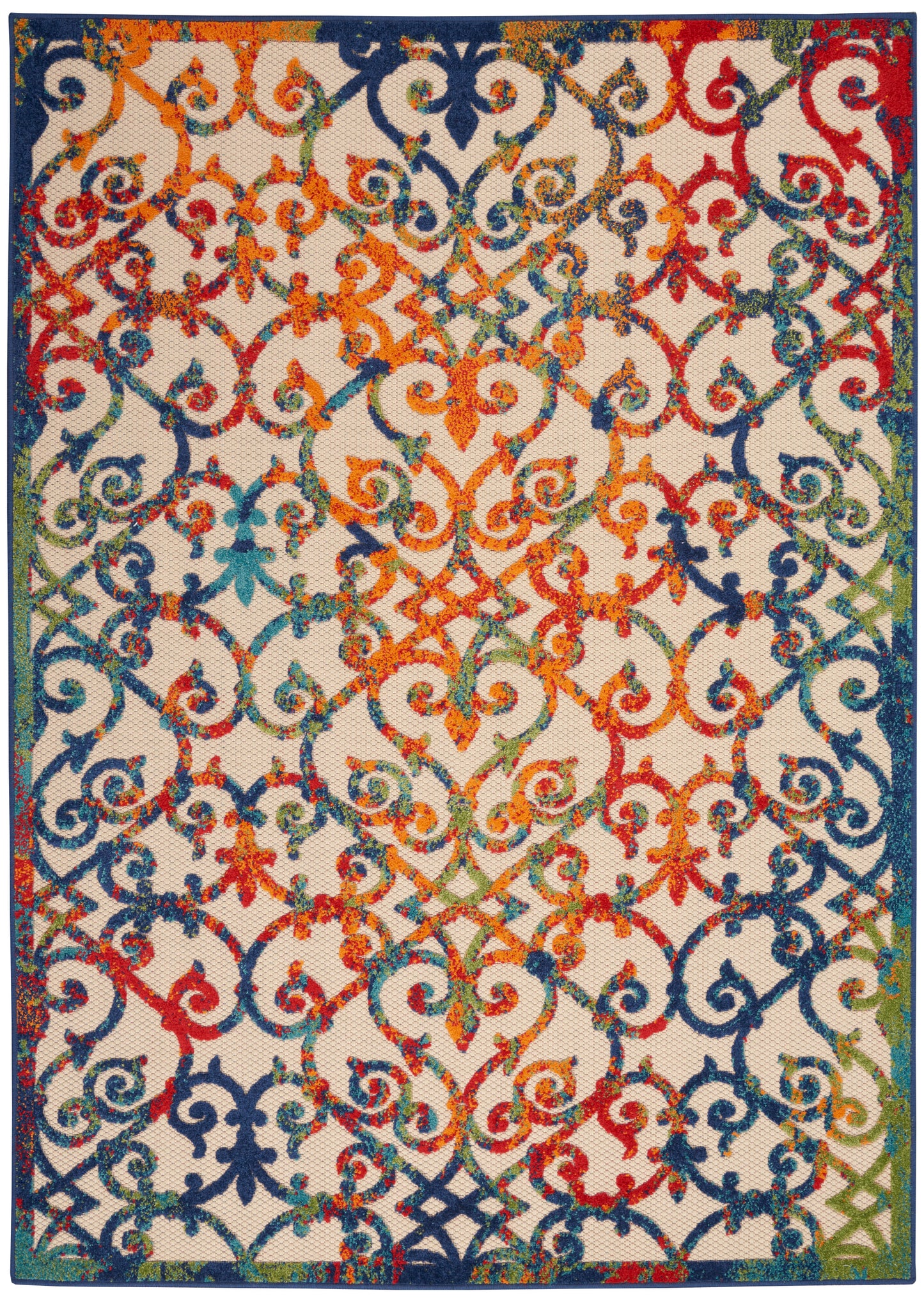 Nourison Home Aloha ALH21 Contemporary Trellis Indoor/Outdoor Area Rug