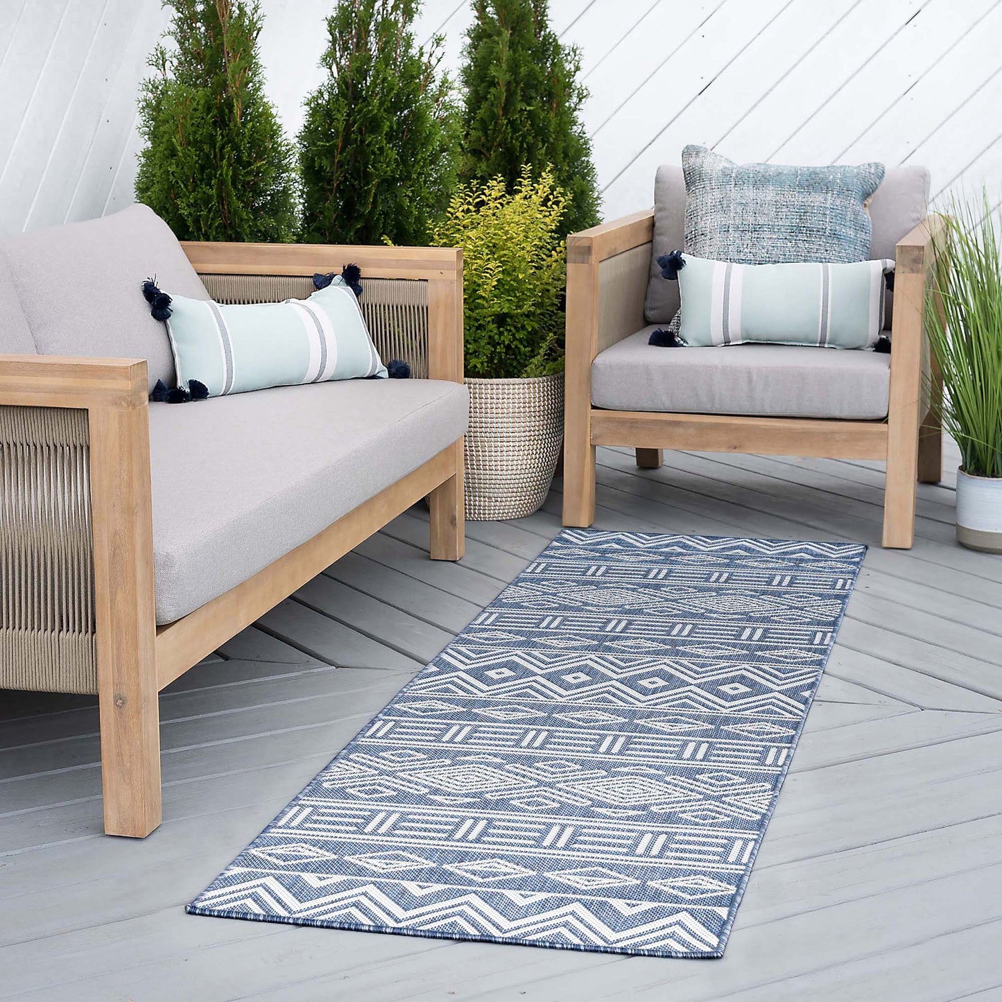 Tayse Moroccan Area Rug ECO20-Easton Contemporary Flat Weave Indoor/Outdoor Polypropylene