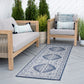 Tayse Floral Area Rug ECO16-Eamon Traditional Flat Weave Indoor/Outdoor Polypropylene