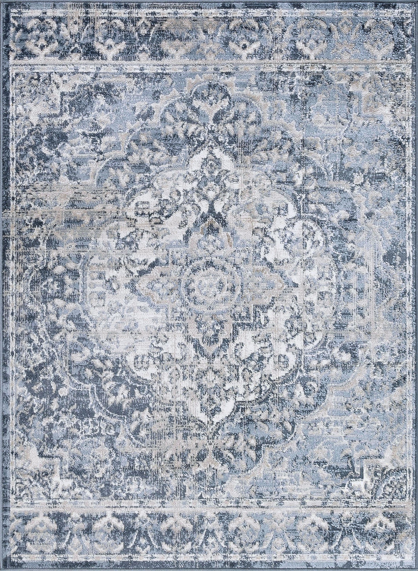 Tayse Medallion Area Rug NEX13-Harris Traditional Cut Pile Indoor Polypropylene