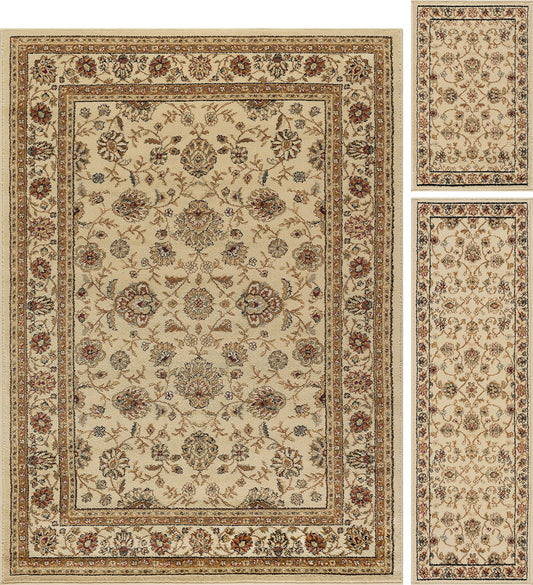 Tayse Floral Area Rug ELG51-Raleigh Traditional Cut Pile Indoor Polypropylene