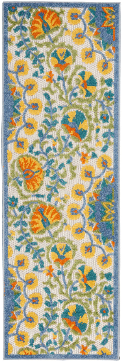 Nourison Home Aloha ALH22 Transitional Floral Indoor/Outdoor Area Rug