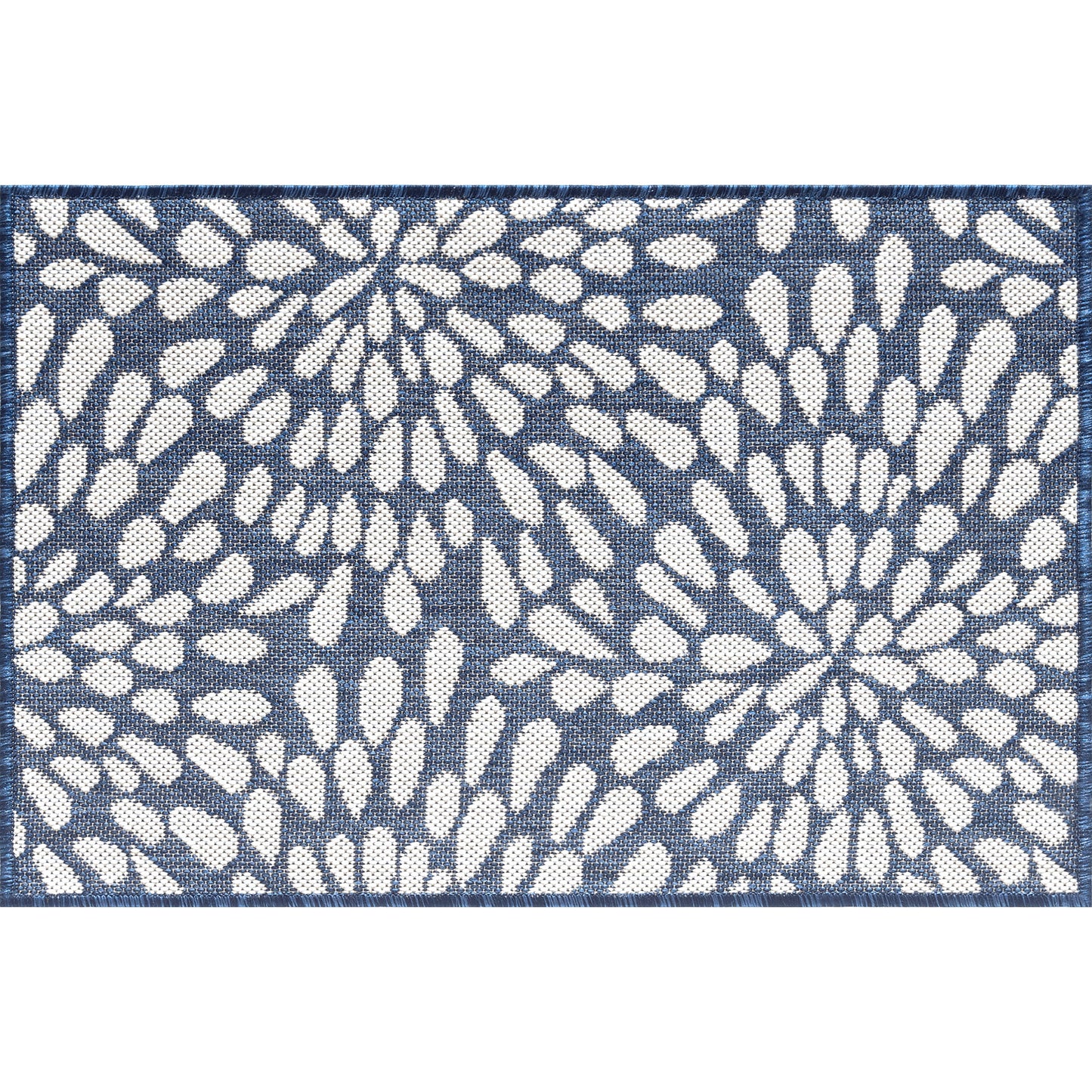 Tayse Floral Area Rug ECO19-Edith Transitional Flat Weave Indoor/Outdoor Polypropylene