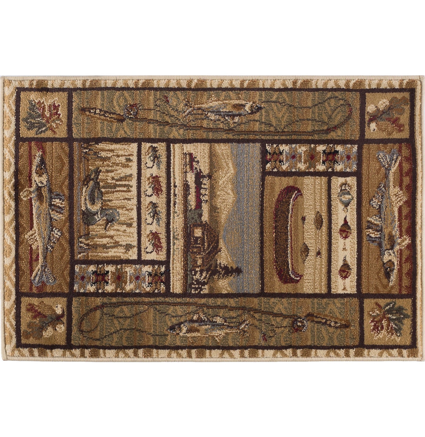 Tayse Lodge Area Rug NTR66-Lodge Retreat Novelty Cut Pile Indoor Polypropylene