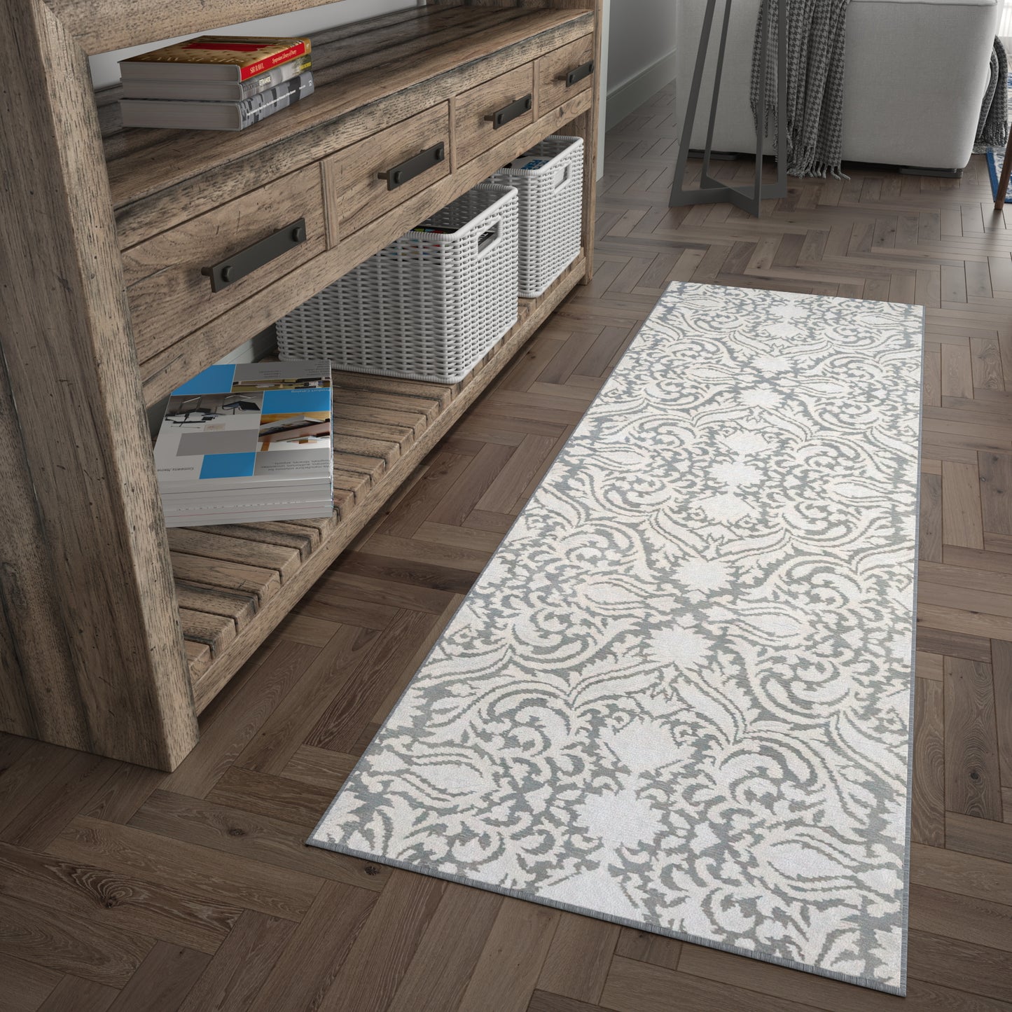 Tayse Geometric Area Rug MDN45-Selena Traditional Cut Pile Indoor Polypropylene