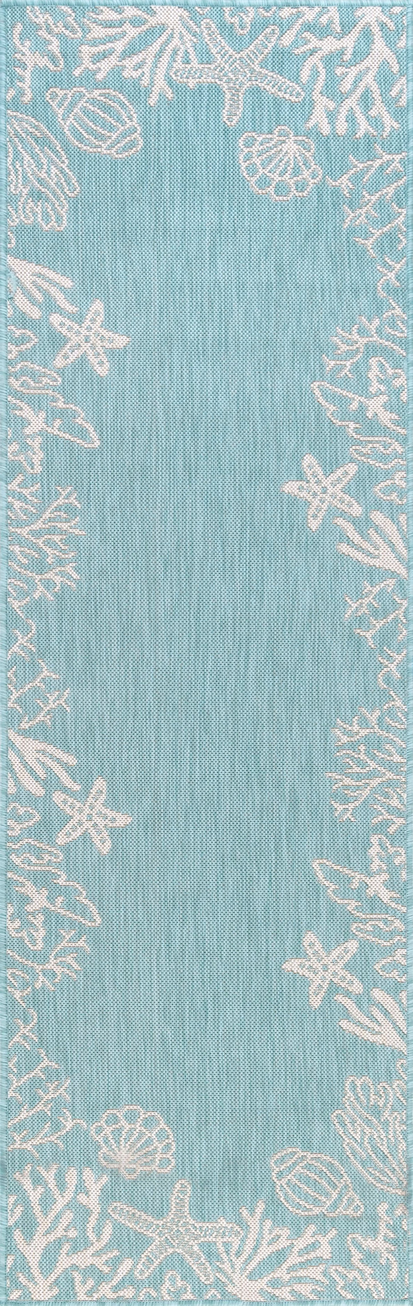 Tayse Coastal Area Rug ECO15-Biscayne Novelty Flat Weave Indoor/Outdoor Polypropylene