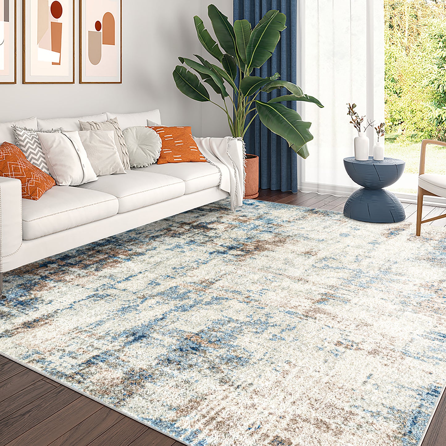 Tayse Abstract Area Rug CHL14-Clay Contemporary Cut Pile Indoor Polypropylene