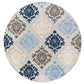 Tayse Medallion Area Rug OAS12-Ophir Modern Cut & Flat Weave Indoor/Outdoor Polypropylene