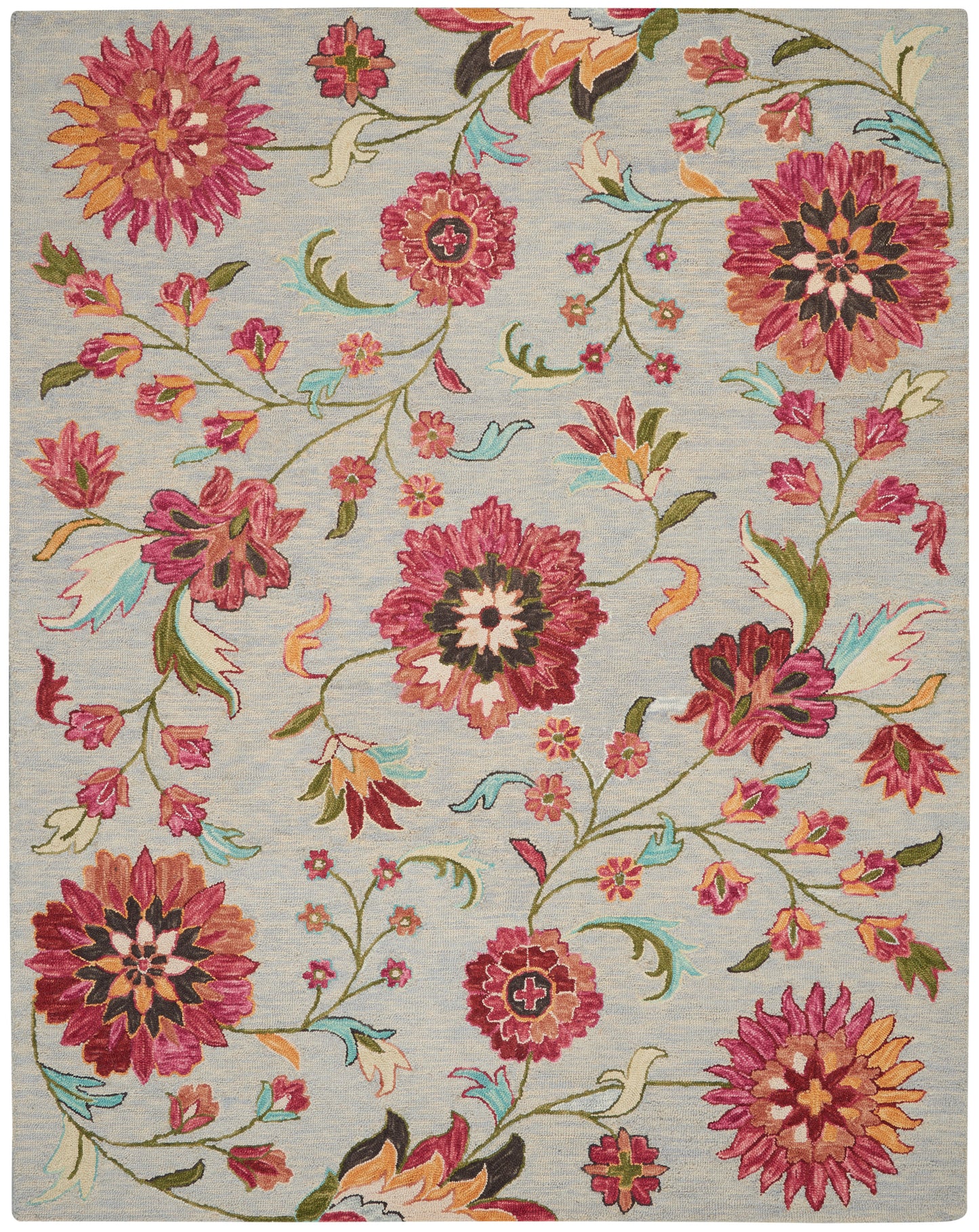 Nourison Home Bahari BAH04 Farmhouse Floral Indoor Area Rug