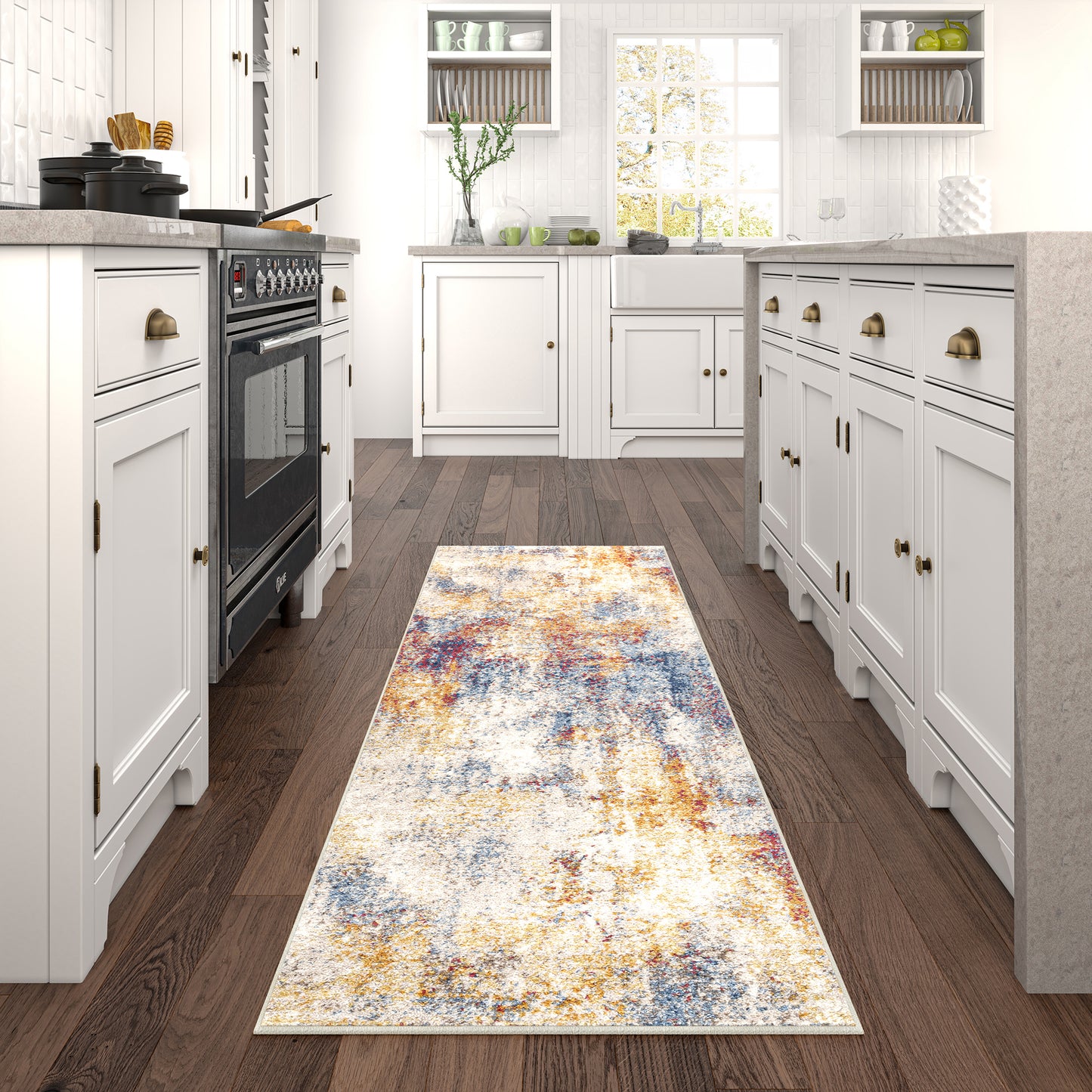 Tayse Abstract Area Rug CHL14-Clay Contemporary Cut Pile Indoor Polypropylene