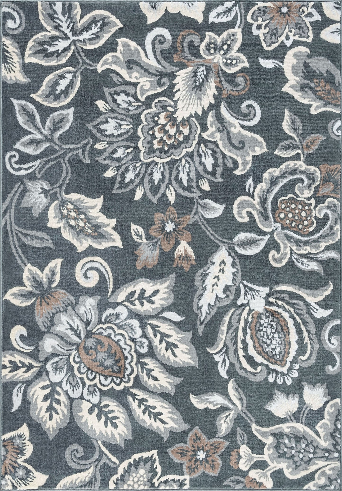 Tayse Floral Area Rug MDN42-Stella Traditional Cut Pile Indoor Polypropylene