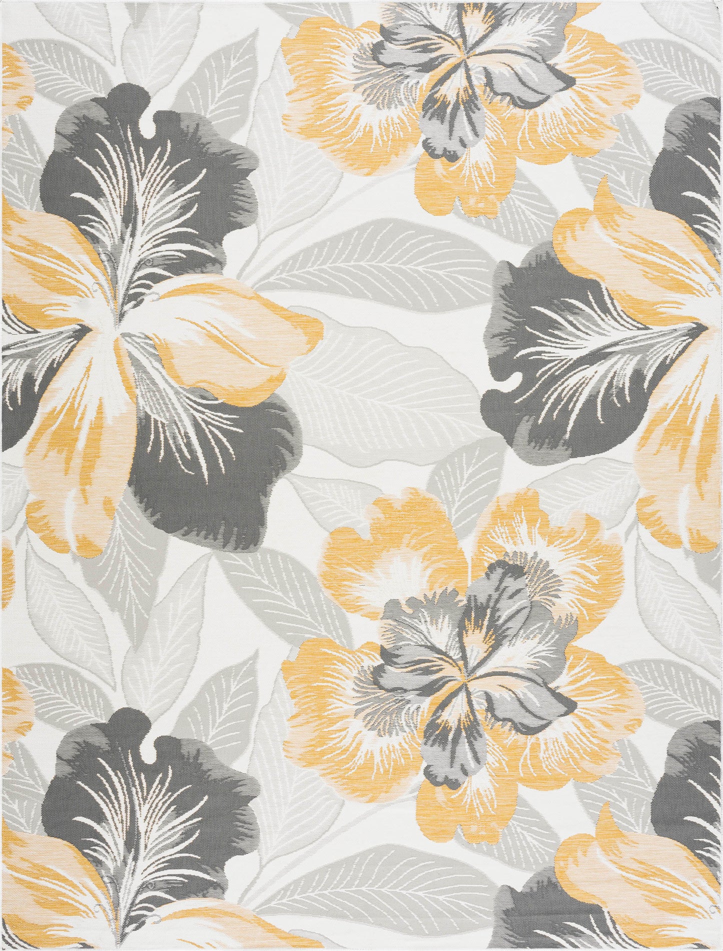 Tayse Floral Area Rug FLO14-Ramon Contemporary Flat Weave Indoor/Outdoor Polypropylene