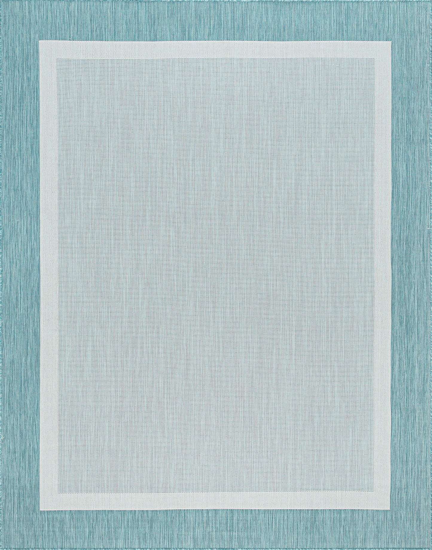 Tayse Solid Border Area Rug ECO12-Dania Transitional Flat Weave Indoor/Outdoor Polypropylene