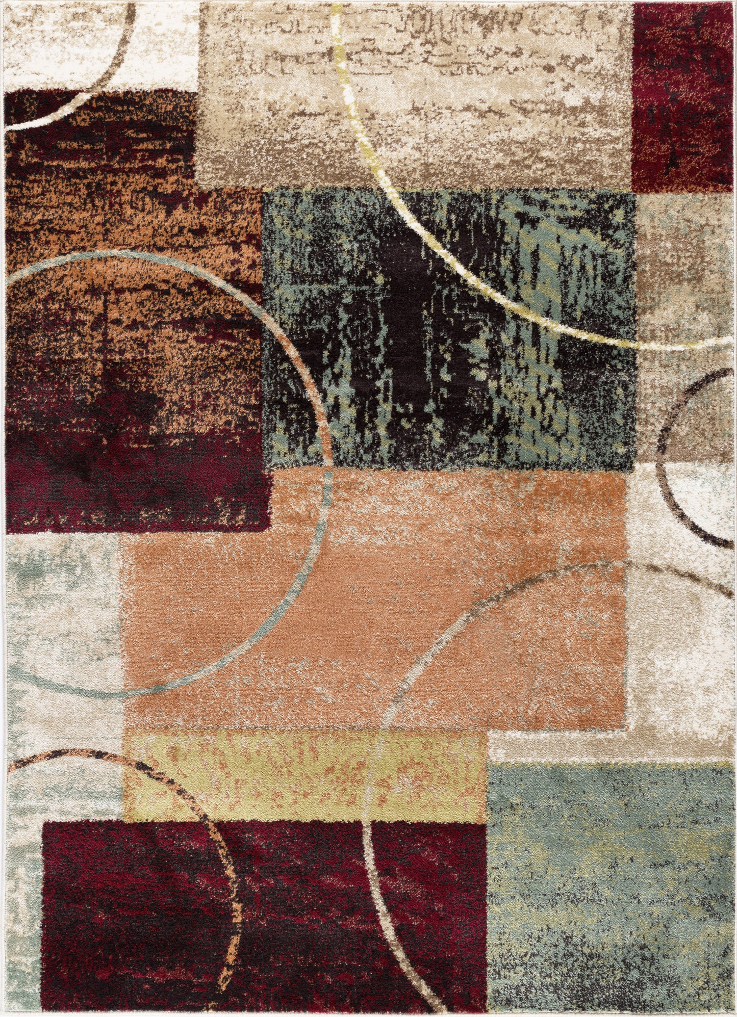 Tayse Abstract Area Rug DCO10-Conner Contemporary Cut Pile Indoor Polypropylene