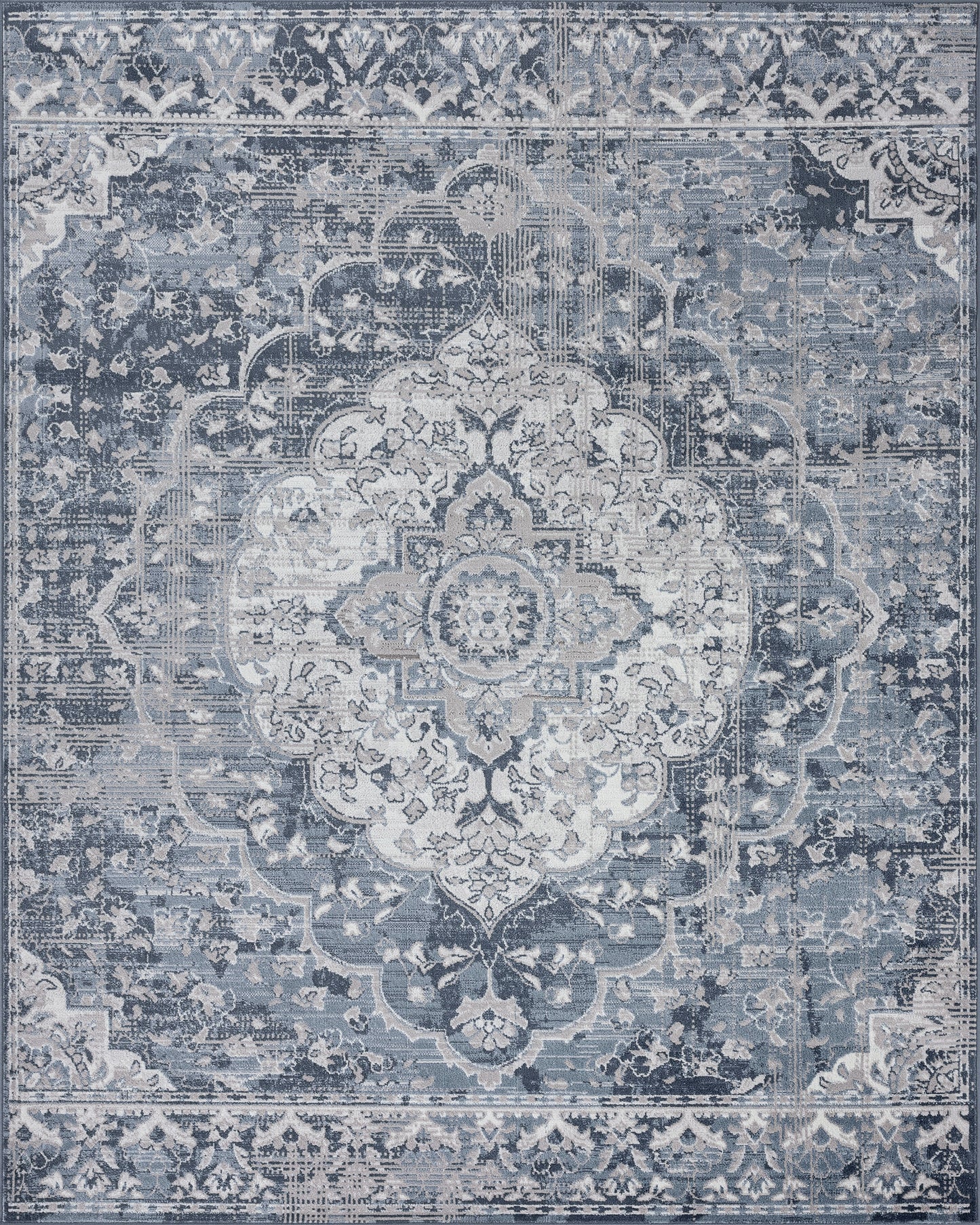 Tayse Medallion Area Rug NEX13-Harris Traditional Cut Pile Indoor Polypropylene