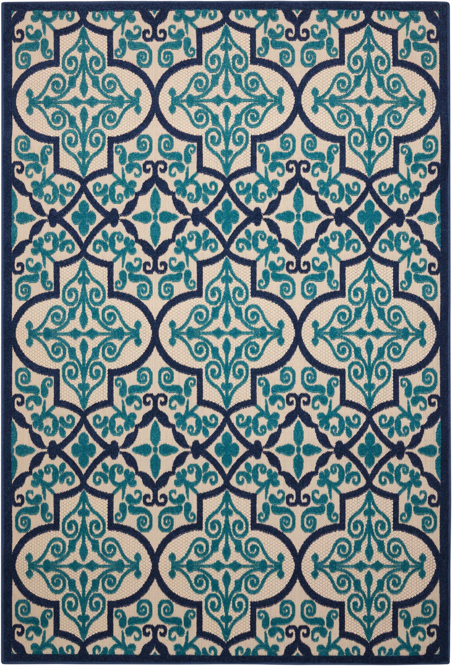 Nourison Home Aloha ALH14 Bohemian Trellis Indoor/Outdoor Area Rug