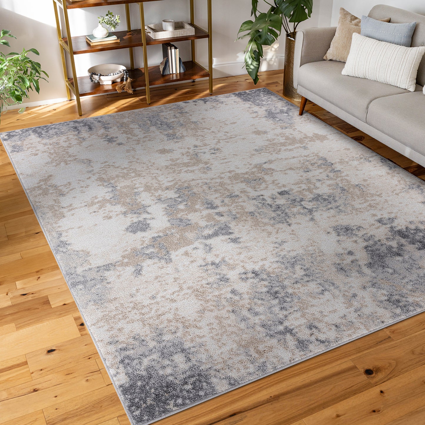 Tayse Abstract Area Rug DIA11-Spokane Contemporary Cut Pile Indoor Polypropylene