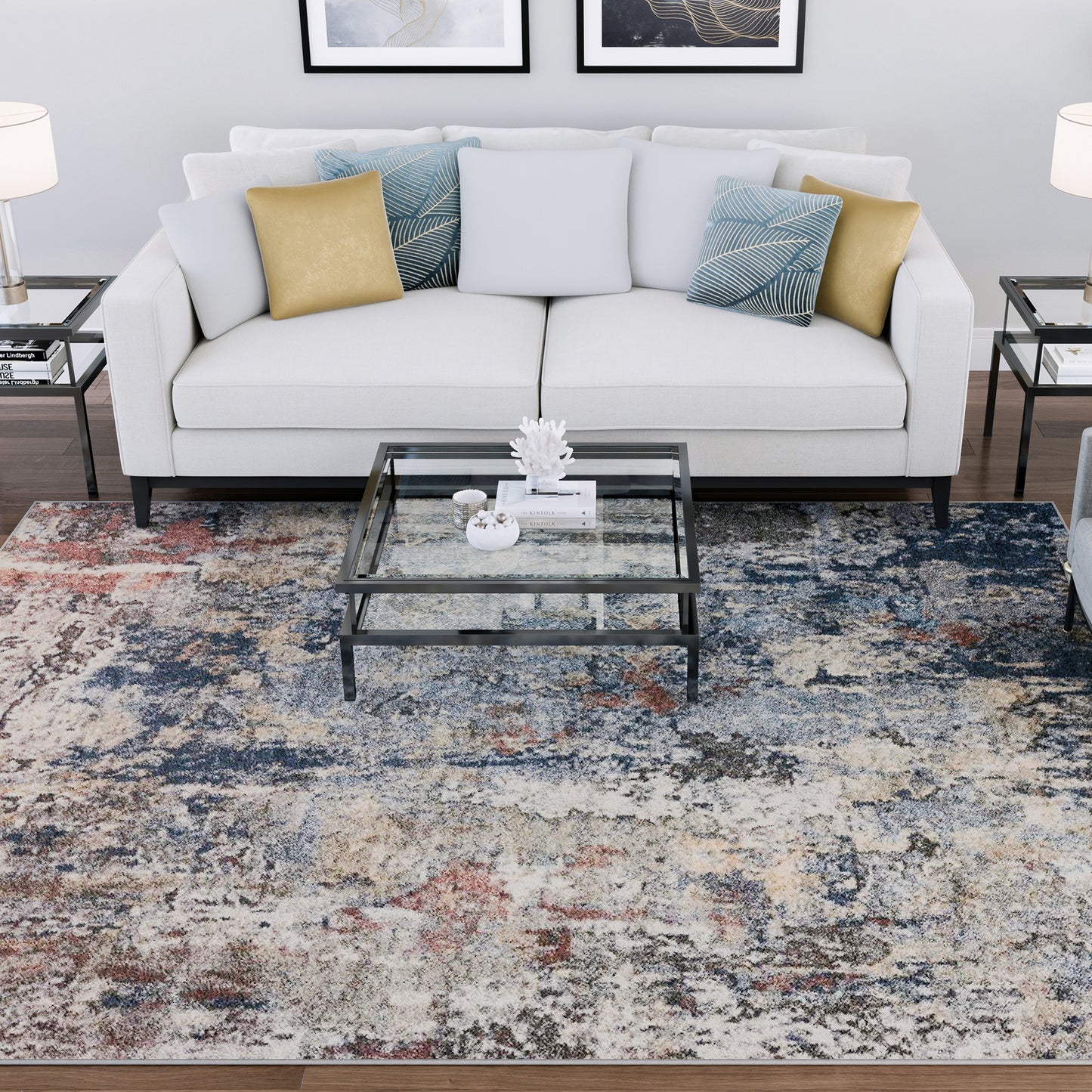 Tayse Abstract Area Rug REI17-Billings Contemporary Cut Pile Indoor Polypropylene