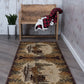 Tayse Lodge Area Rug NTR66-Oak Deer Novelty Cut Pile Indoor Polypropylene