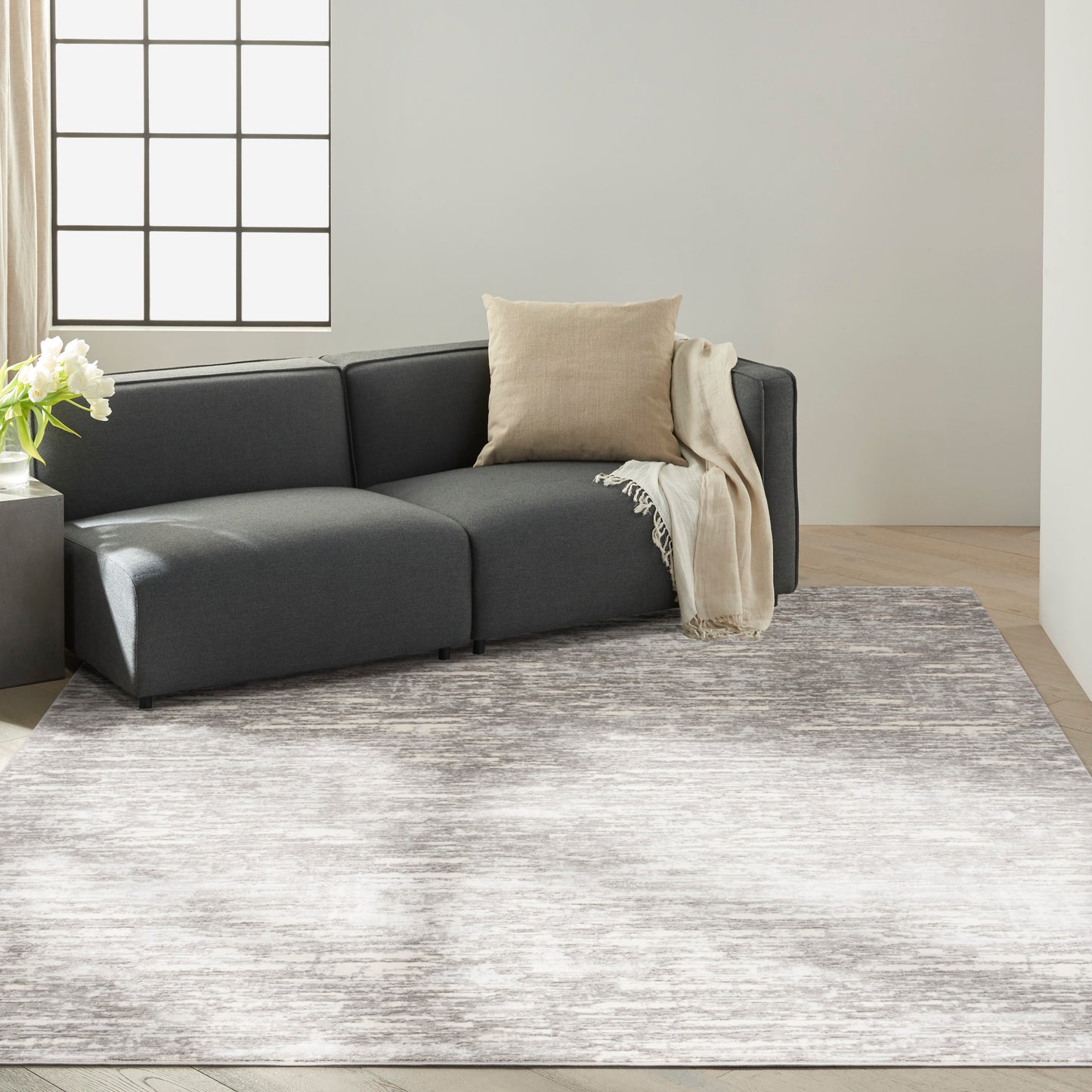 Ck005 Enchanting ECH03 Machine Made Synthetic Blend Indoor Area Rug By Calvin Klein From Nourison Rugs