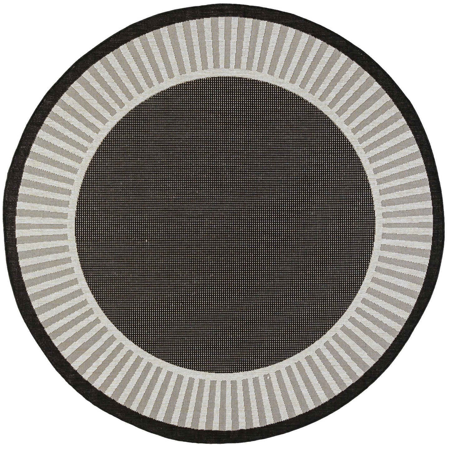 Tayse Striped Border Area Rug ECO11-Elgin Transitional Flat Weave Indoor/Outdoor Polypropylene