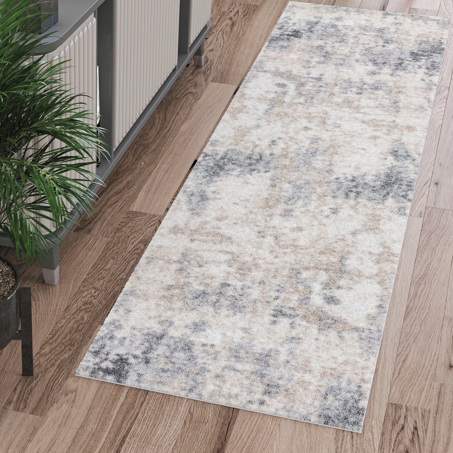 Tayse Abstract Area Rug DIA11-Spokane Contemporary Cut Pile Indoor Polypropylene