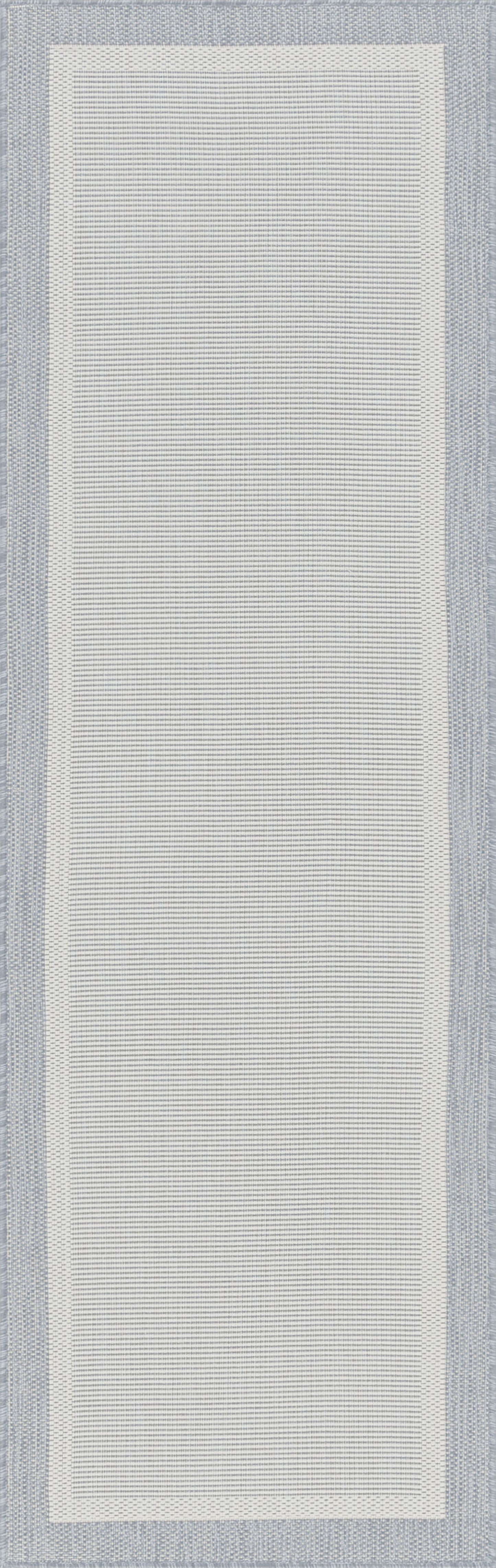 Tayse Solid Border Area Rug ECO12-Dania Transitional Flat Weave Indoor/Outdoor Polypropylene