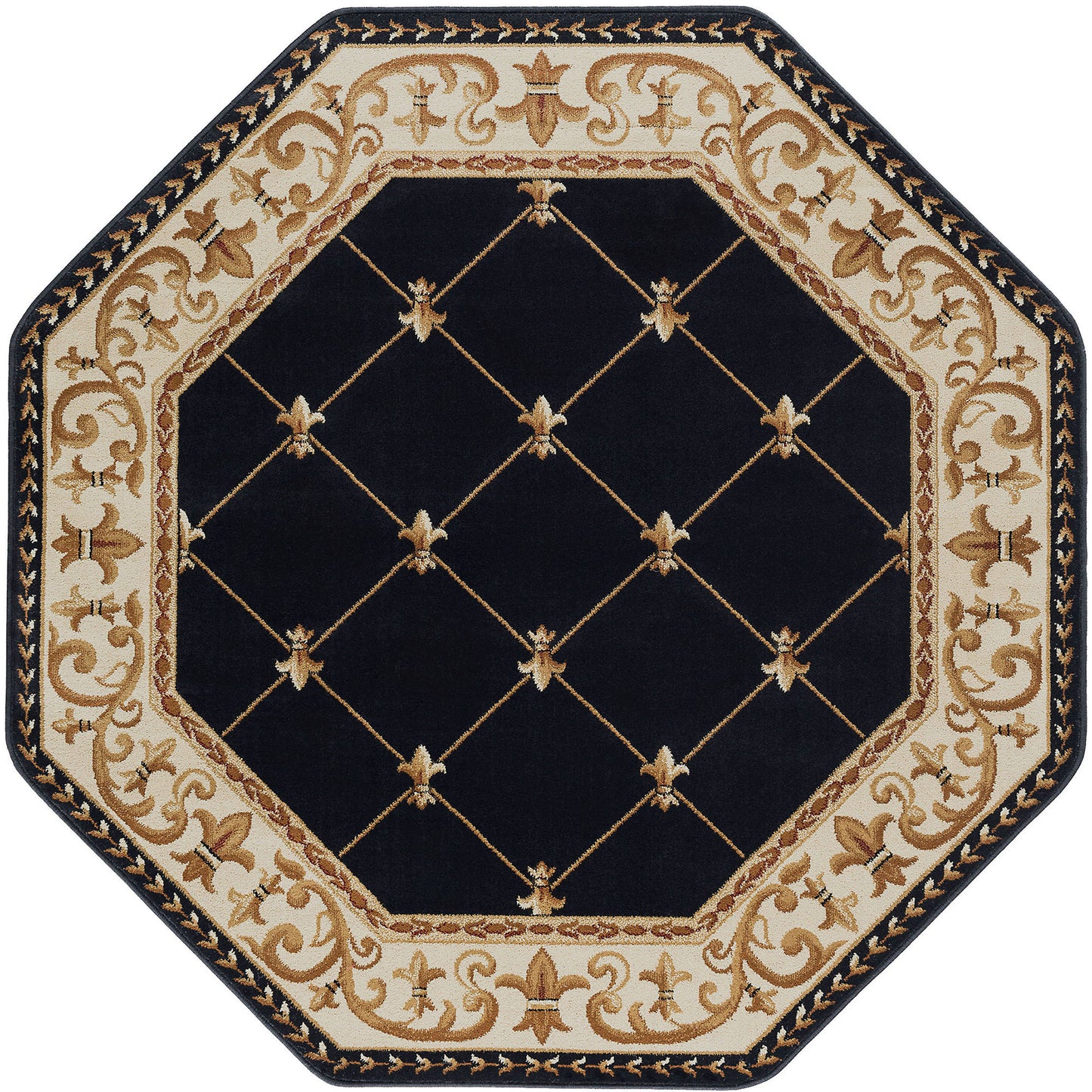 Tayse Border Area Rug SNS48-Orleans Traditional Cut Pile Indoor Polypropylene