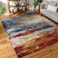 Tayse Abstract Area Rug DIA15-Flint Contemporary Cut Pile Indoor Polypropylene