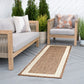 Tayse Striped Border Area Rug ECO11-Elgin Transitional Flat Weave Indoor/Outdoor Polypropylene