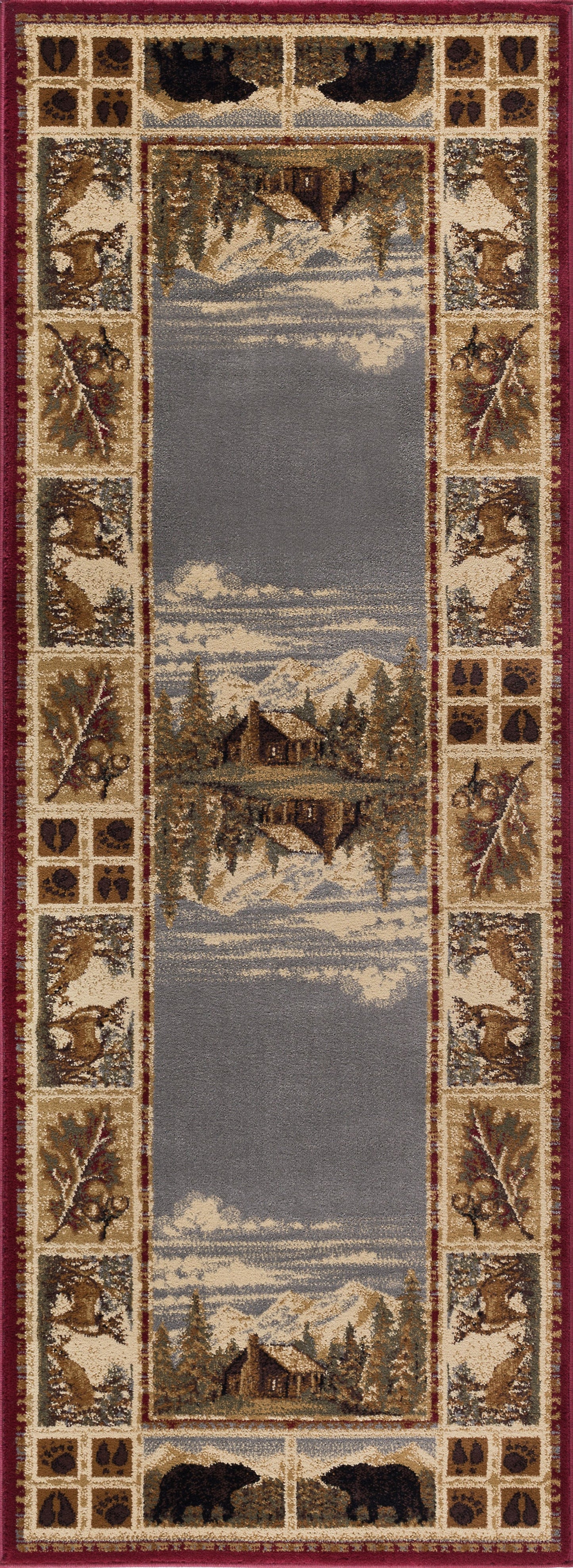 Tayse Lodge Area Rug NTR67-Lakeside Retreat Novelty Cut Pile Indoor Polypropylene