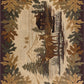 Tayse Lodge Area Rug NTR66-Oak Deer Novelty Cut Pile Indoor Polypropylene