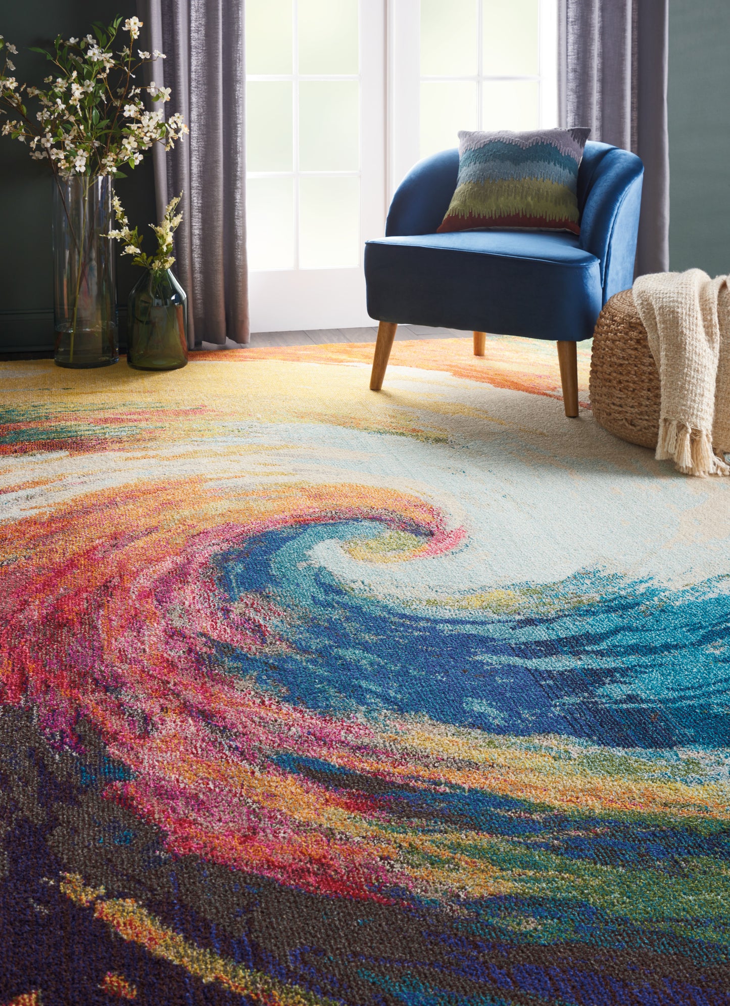 Celestial CES07 Machine Made Synthetic Blend Indoor Area Rug By Nourison Home From Nourison Rugs