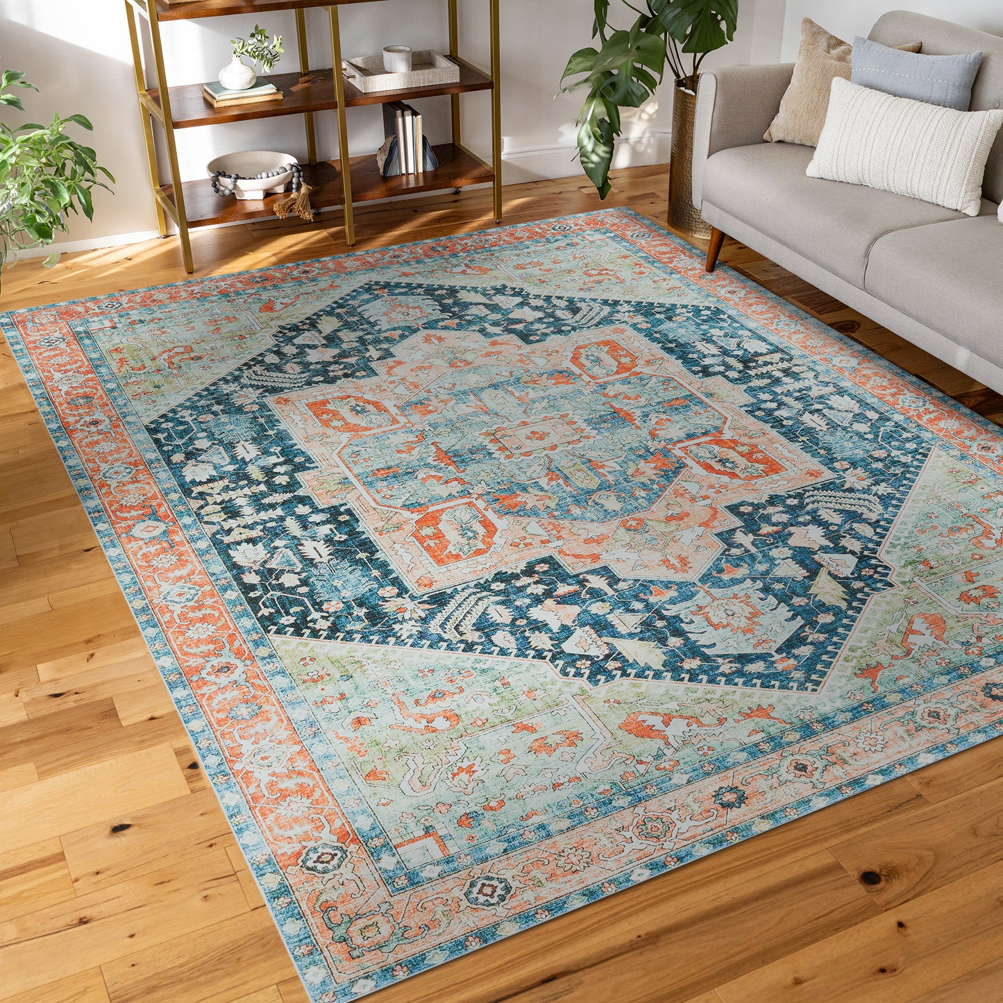 Tayse Persian Area Rug ETE11-Heaven Traditional Flat Weave Indoor Polyester