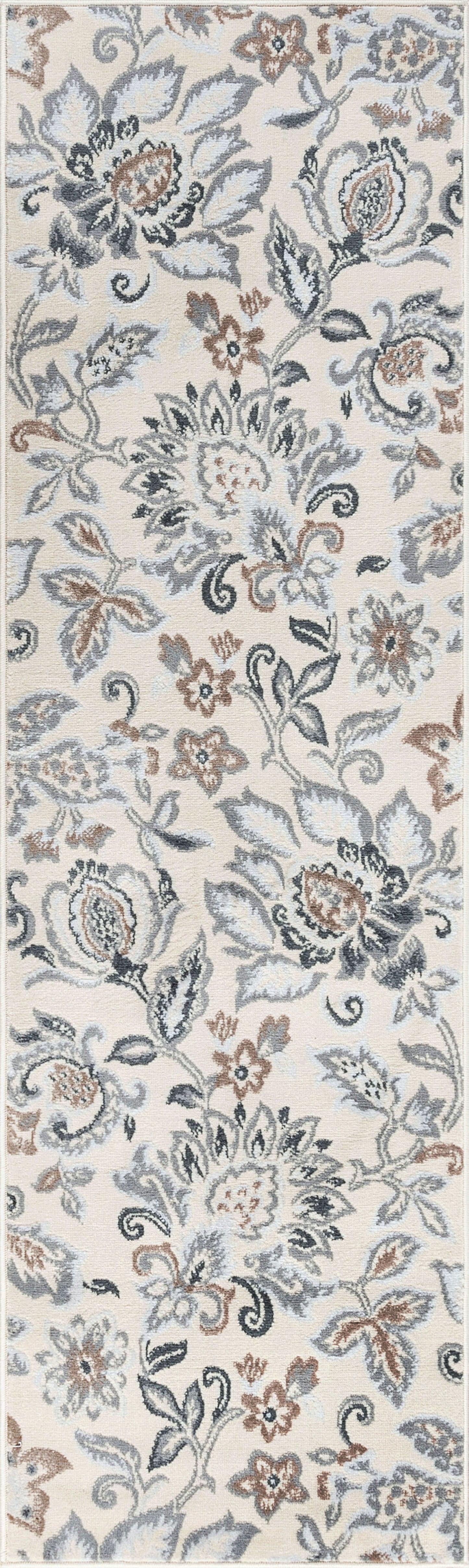 Tayse Floral Area Rug MDN42-Stella Traditional Cut Pile Indoor Polypropylene