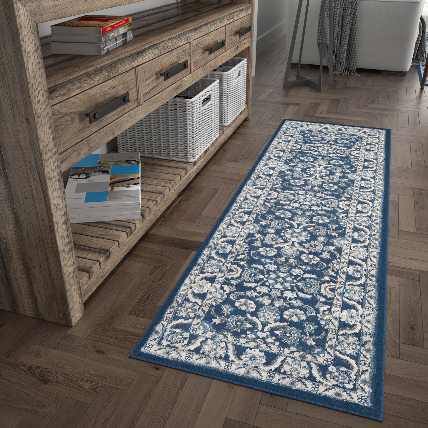 Tayse Floral Area Rug MDN47-Shiloh Traditional Cut Pile Indoor Polypropylene