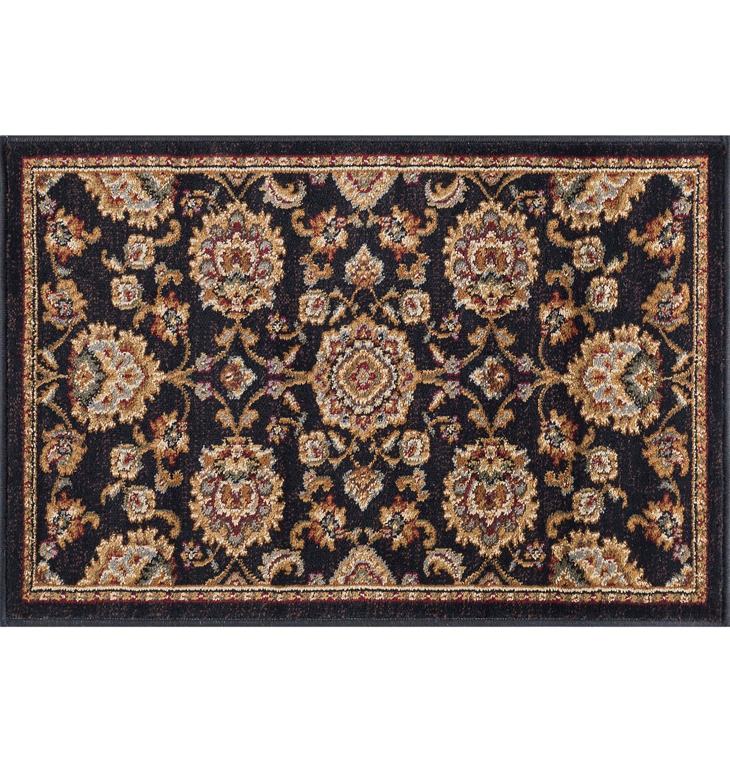 Tayse Border Area Rug SNS48-Charlotte Traditional Cut Pile Indoor Polypropylene