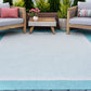 Tayse Solid Border Area Rug ECO12-Dania Transitional Flat Weave Indoor/Outdoor Polypropylene