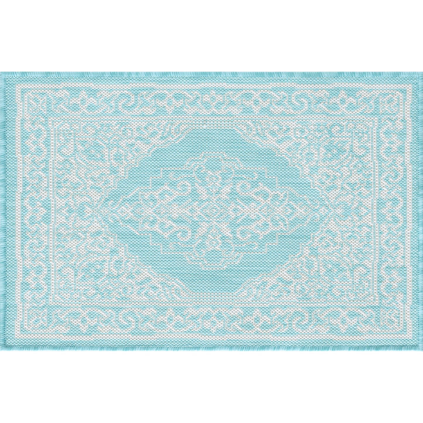 Tayse Floral Area Rug ECO16-Eamon Traditional Flat Weave Indoor/Outdoor Polypropylene