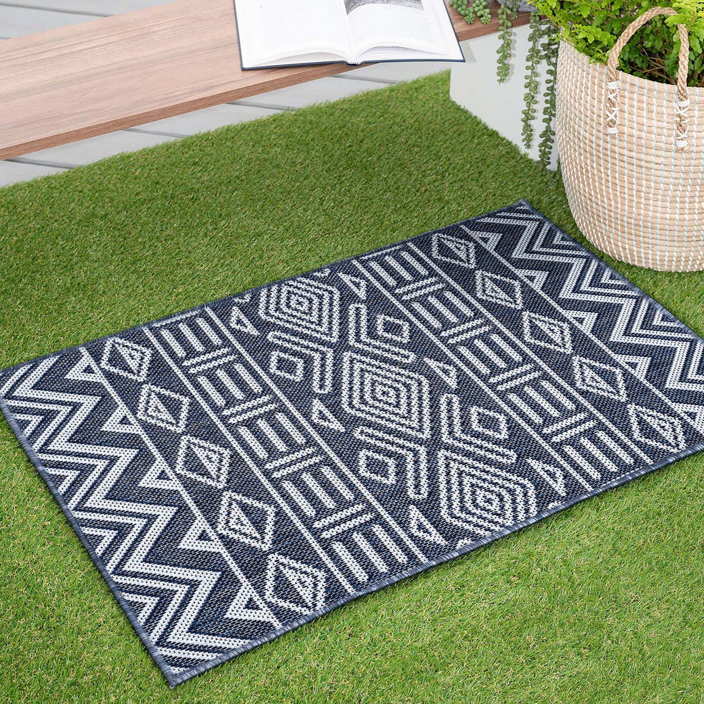 Tayse Moroccan Area Rug ECO20-Easton Contemporary Flat Weave Indoor/Outdoor Polypropylene