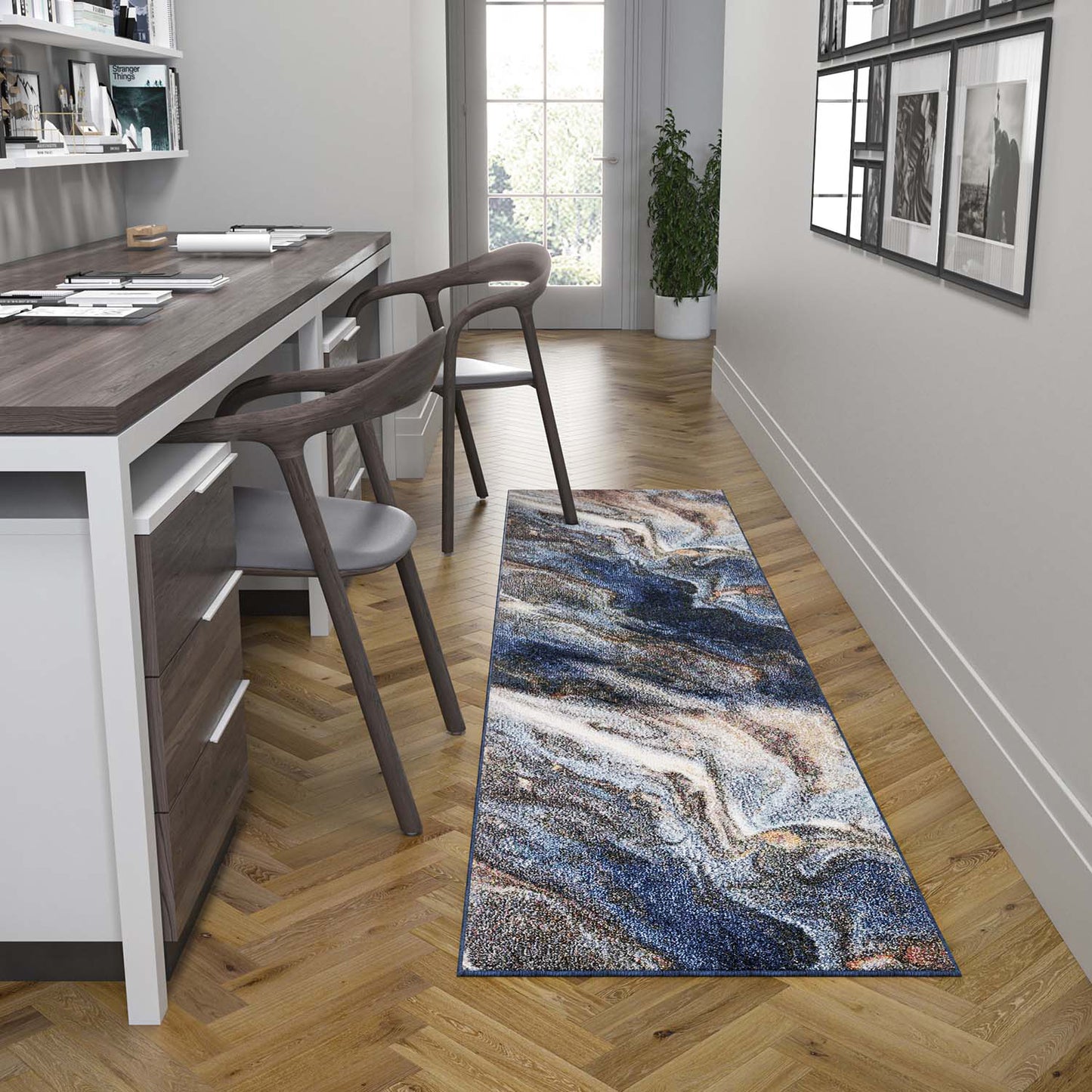 Tayse Abstract Area Rug REI20-Orlando Contemporary Cut Pile Indoor Polypropylene